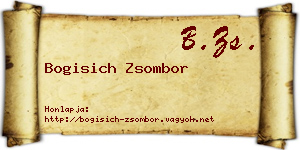 Bogisich Zsombor névjegykártya